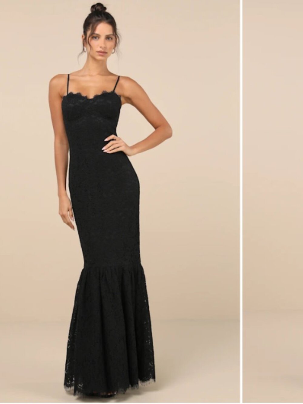 Lulus Sexy Prom Wedding Special Event Chic Lace Bustier Elegant Trumpet Gown